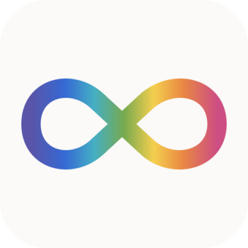 Infidreams rainbow infinity logo